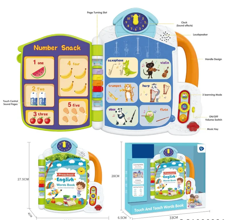 Hot Sale Educational English Electronic Sound Book Reader Machine Toy Kids Early Development Learning Toy