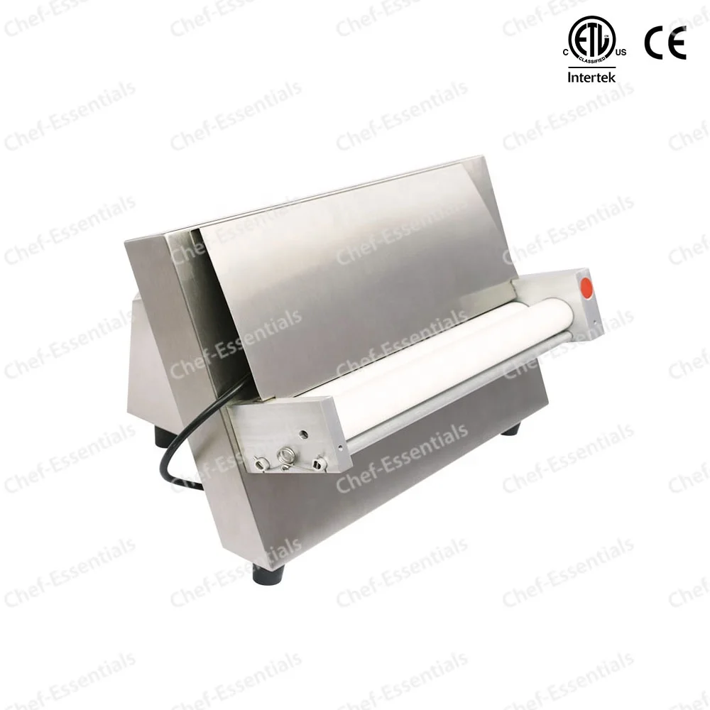 chef prosentials mini dough sheeter stainless steel pizza/bread/fondantelectrical dough roller machine for pizza store business