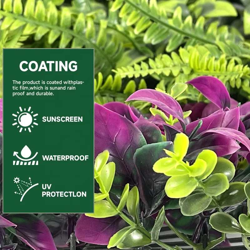 DYG Designed vertical garden hedge fence wall artificial living green plant wall for Party Wedding Wall Decorations