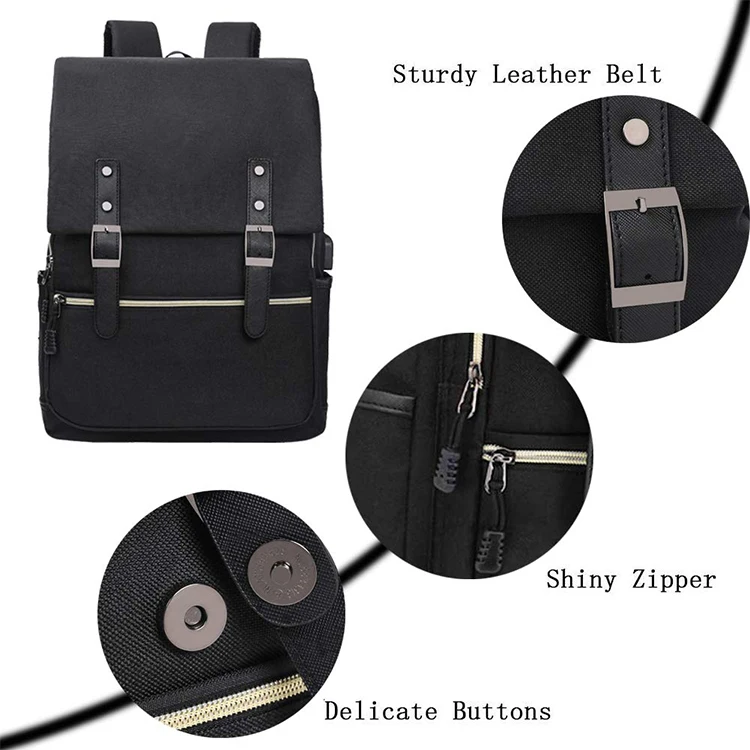Vintage Laptop Backpack large capacity rucksack bags School College Backpack school bags for women