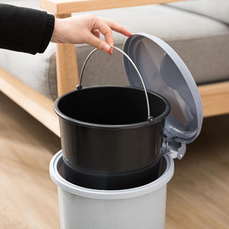 Pedal type wastepaper basket garbage container apartment hotel stainless steel trash can