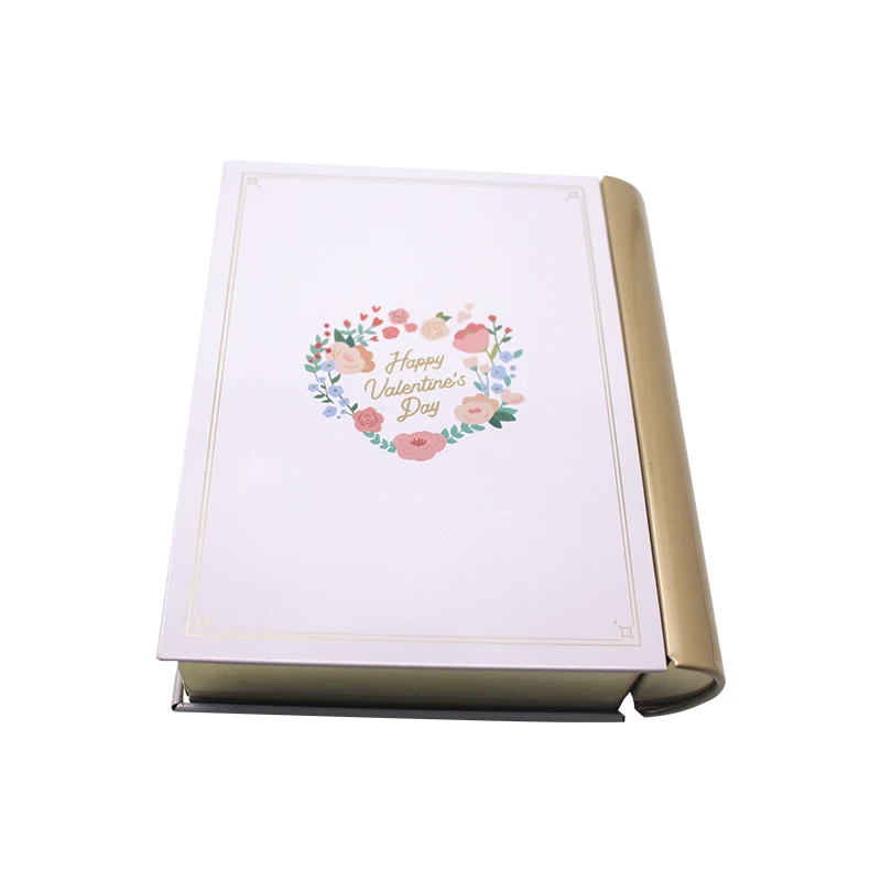 
Customized Printing Vintage Book Shape Metal Tin Box for Chocolate Cookie Tea Candy Storage box 