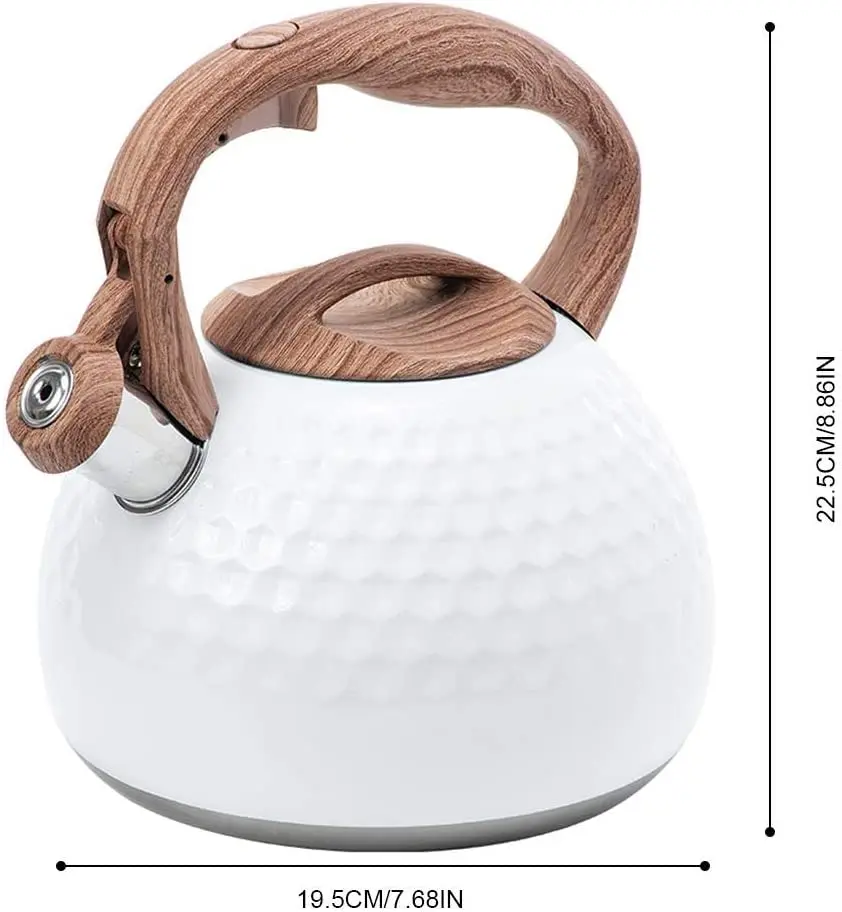 2023 Trendy Stainless Steel Whistling Kettle with Diamond Pattern