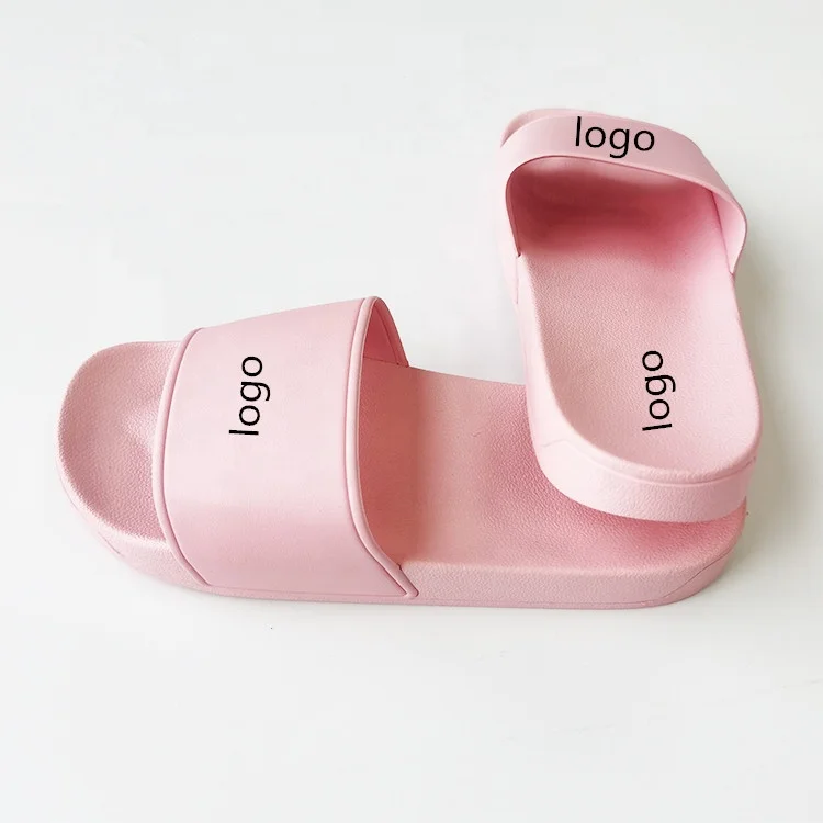 Low MOQ Wholesale Men Summer Anti-slip Custom Grey Sandals Slides Fashion Customized Logo and Colour Slippers