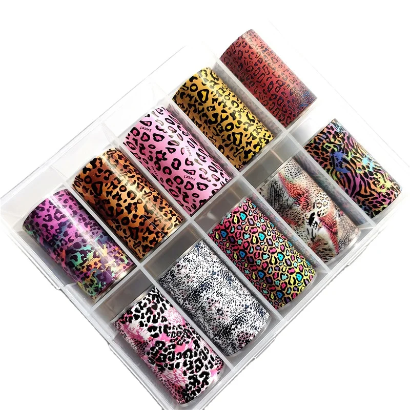 new type new Leopard Nail foil for nail art  sticker for the nail art decoration  4*100CM