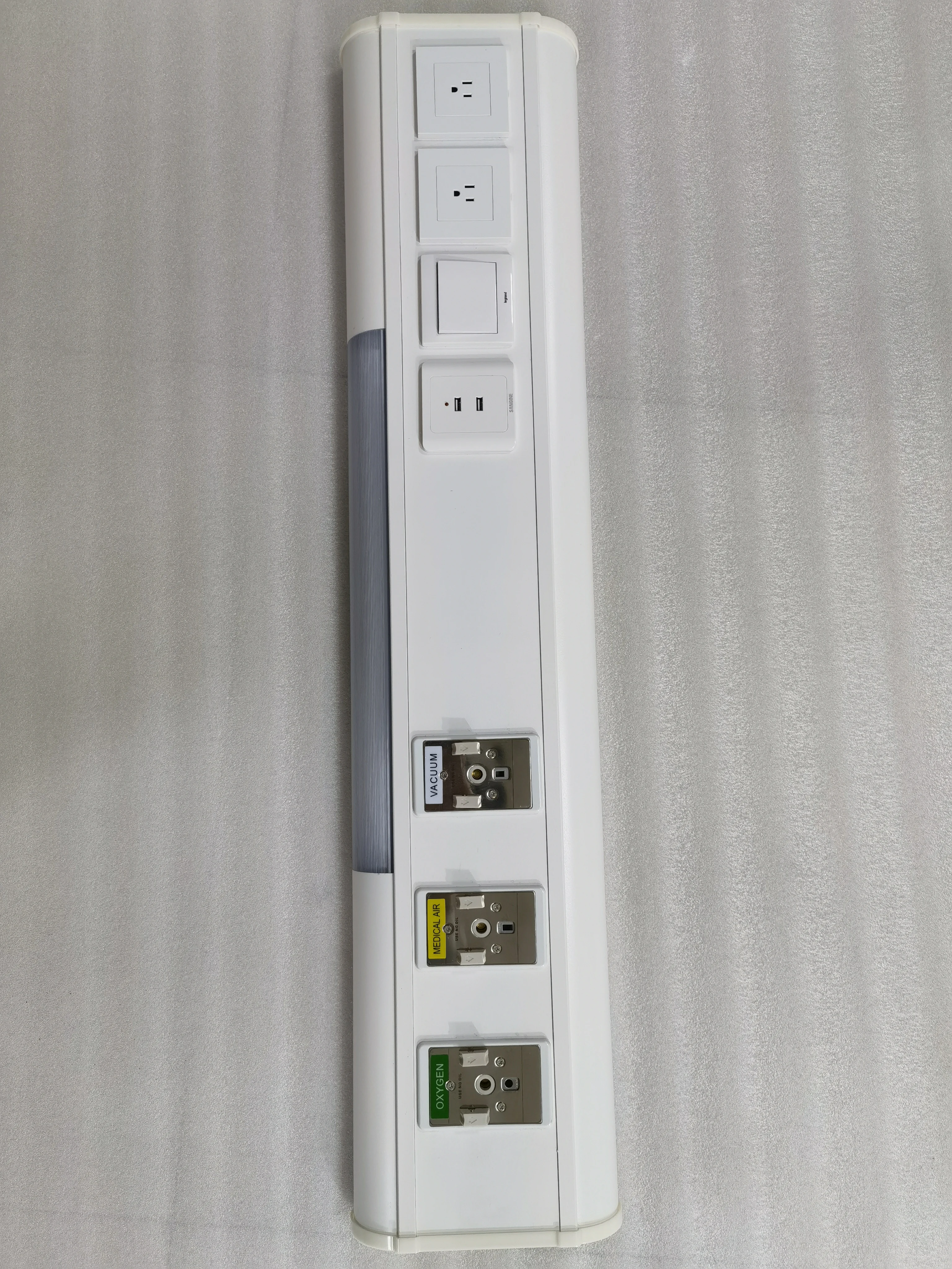 Horizontal wall mounted bed head trunking system ICU head bed panel for hospital