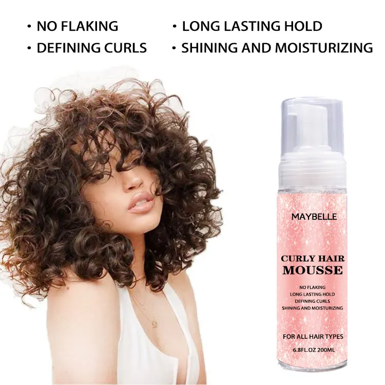 Hair Mousse Styling Foam Moisturizing Curly Hair Mousse Alcohol Free Mousse for Curly Hair for African Americans Women