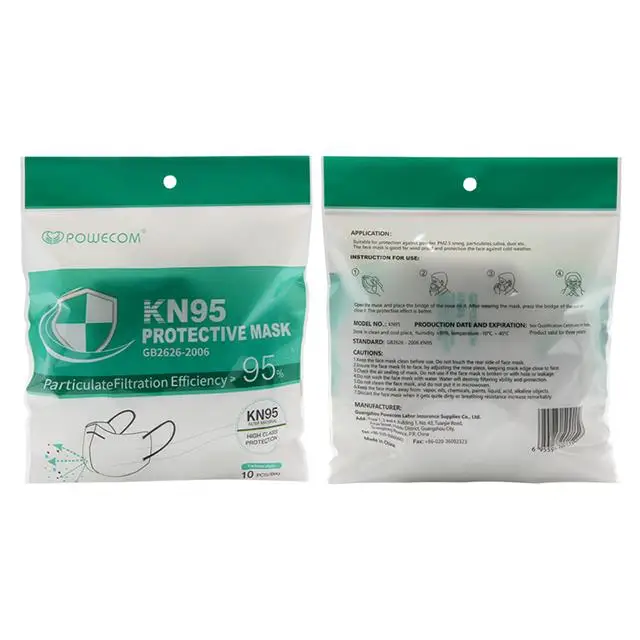  1 POWECOM gb2626-2006 KN95 facemask нетканые лучшие ffp2 ce маска для лица 4ply анти-загрязняющая оптом