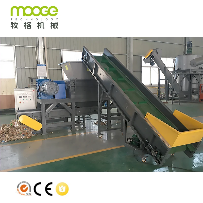 Double Axis Industrial Rubber Small Wood Pallet Scrap Tire Recycling Shredder for Sale