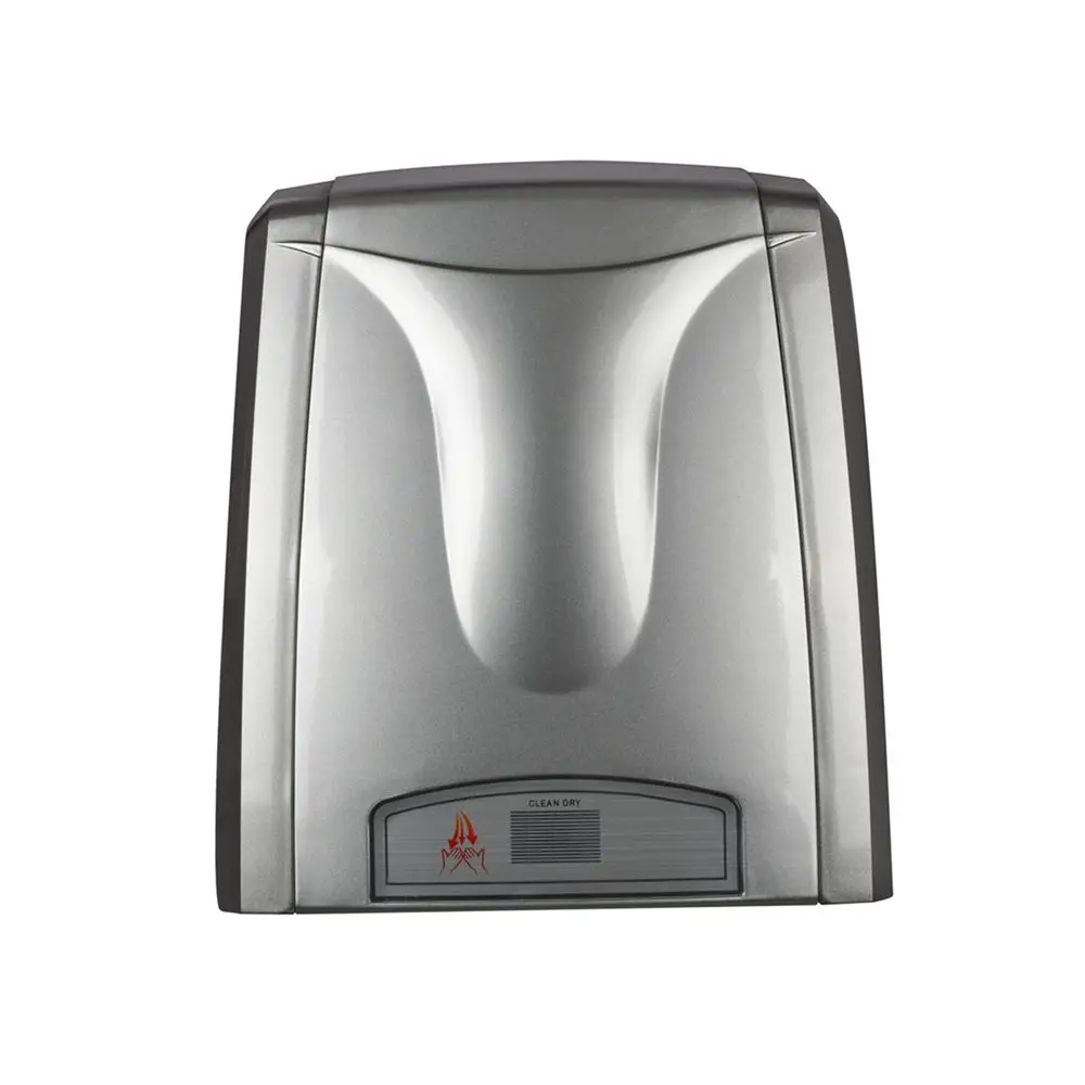 Легкая настенная электрическая сушилка для рук из АБС-пластика с серебряной росписью 1500 Вт ванной