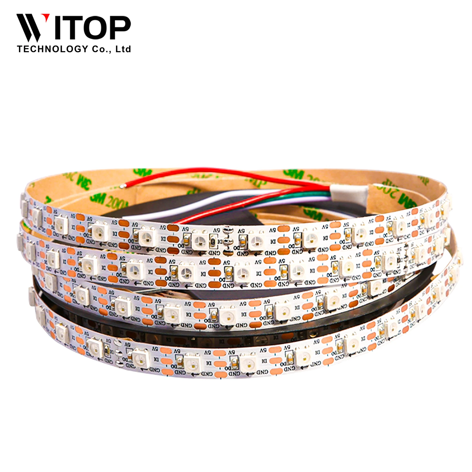 Программируемый высококачественный WS2812B SK6812 SMD5050RGB полноцветный 60 светодиодов DC5V 10 мм волшебный цвет Светодиодная лента