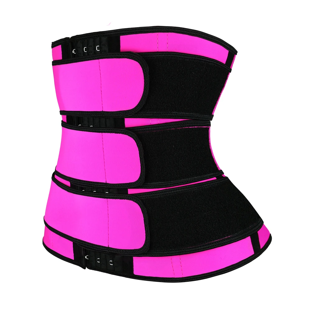 NANBIN Custom Logo Strong Vest Breast Cut Out Girdle Shaper Pink Corset Waist Trainer Private Label Shaper with Hook