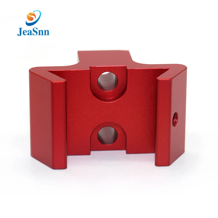 Jeasnn CNC алюминиевые детали токарный четырехосный фрезерный блок Cnc обрабатывающие от производителя алюминиевый красный анодированный алюминий