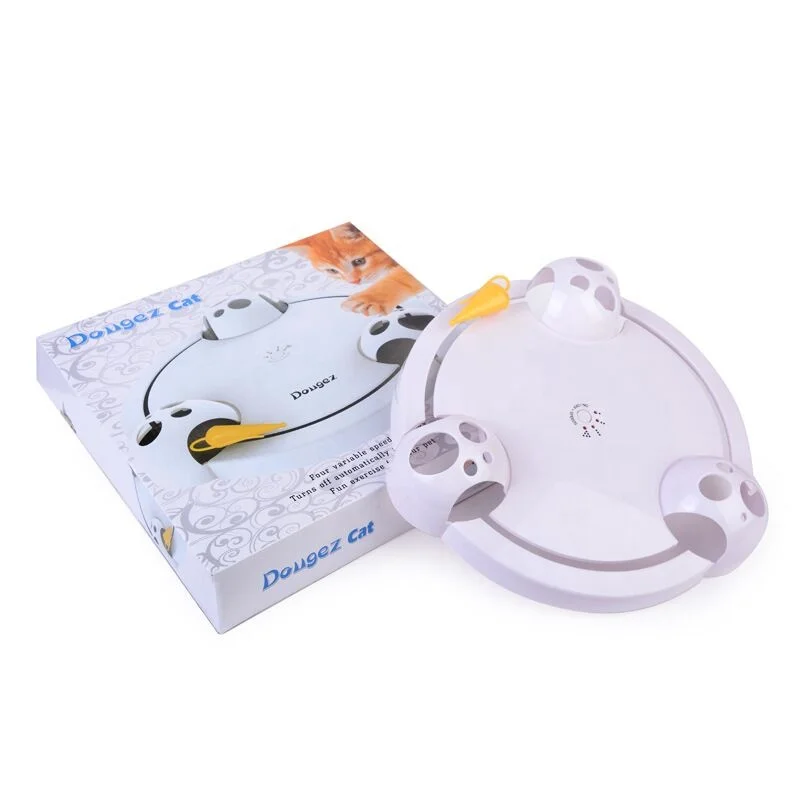 New electric cat toy cat turntable crazy play plate cat catching mouse doggs pet supplies