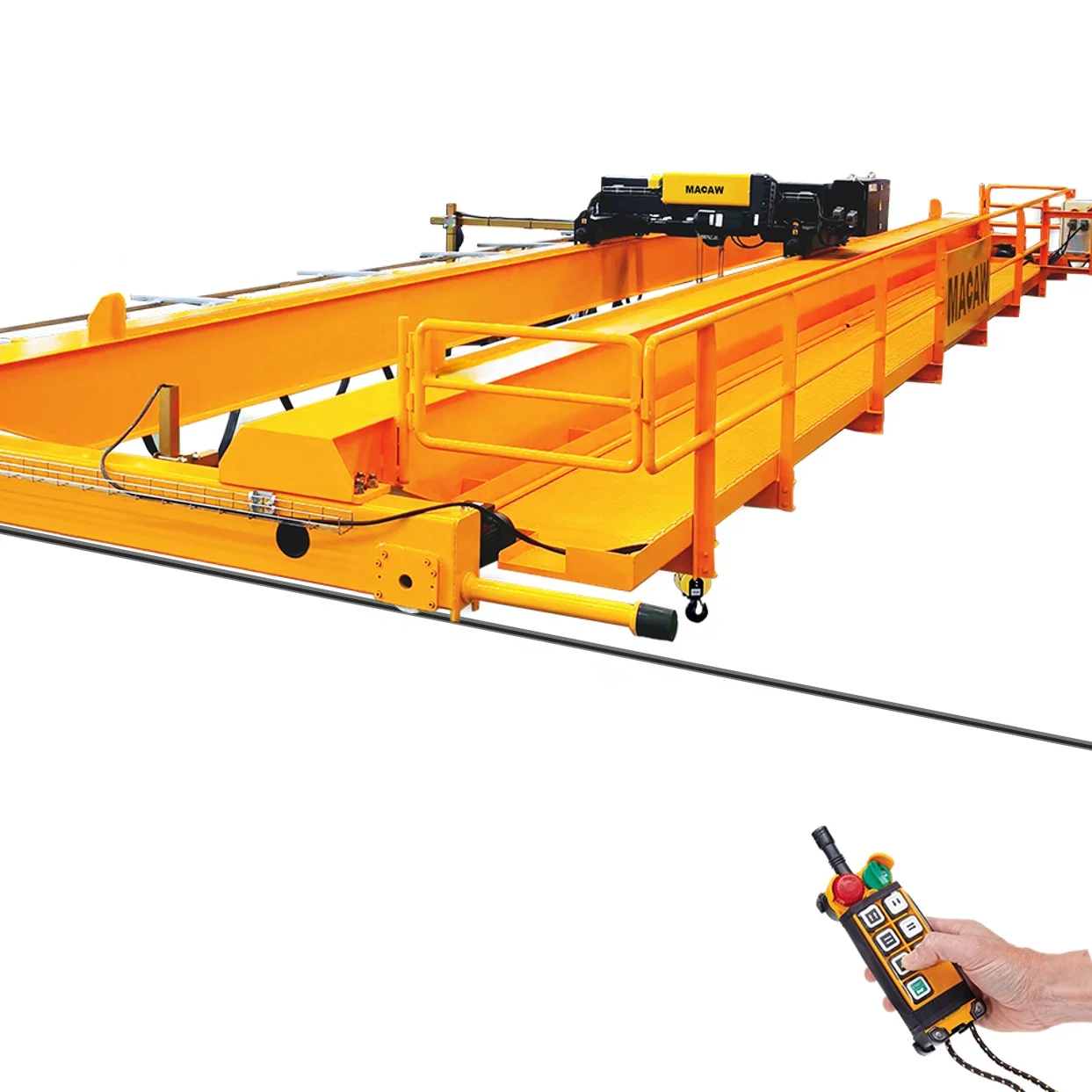 Certificated Bridge Cranes 16 Ton 20 Ton Double Girder Travelling Overhead Bridge Crane With Double Trolley Eot Crane
