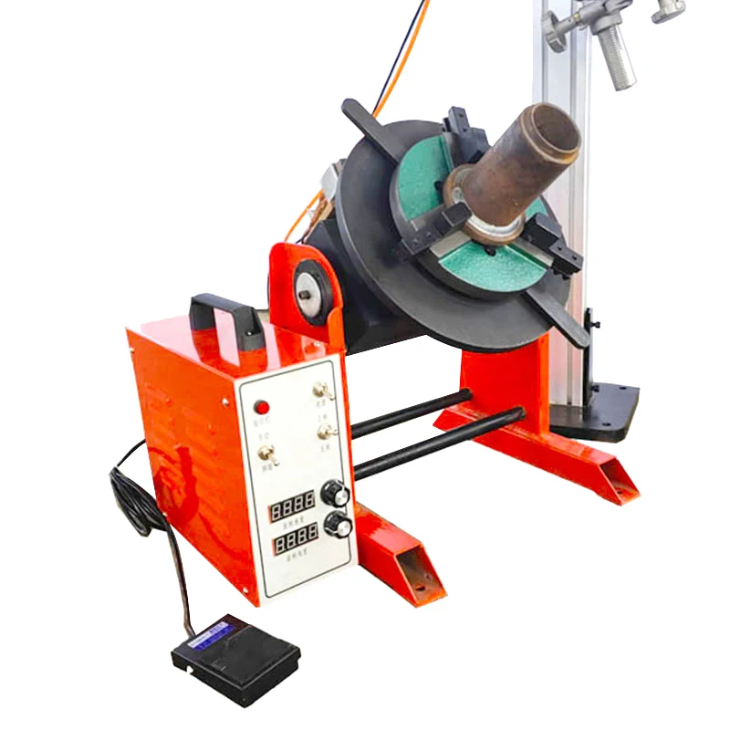30kgs Mechanical Positioner With Pneumatic Head Tailstock Small Welding Positioner  For Welding Pipe Or Flange