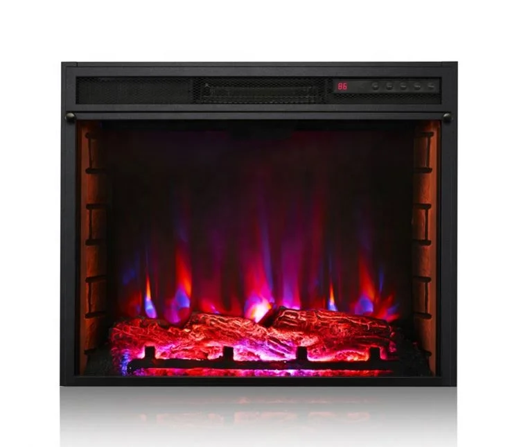 Decorative 2000w insert heater and remote control indoor realistic led flame electric fireplace