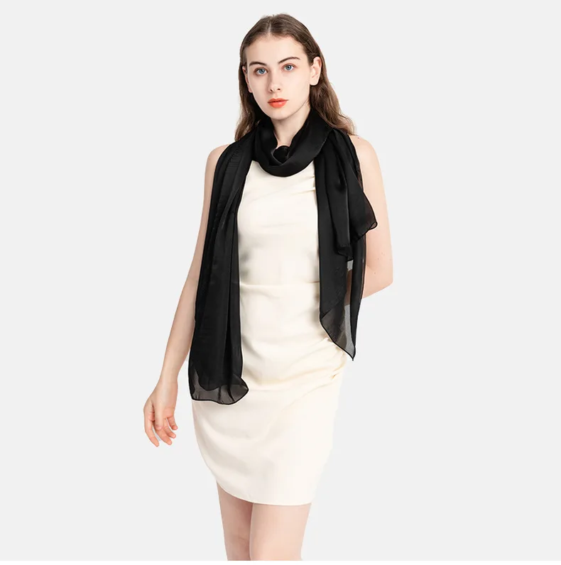 Wholesale Scarf for women stylish Solid color silk Satin Shawls Bridal party Wedding Wraps for Evening Dresses Accessorieshijab
