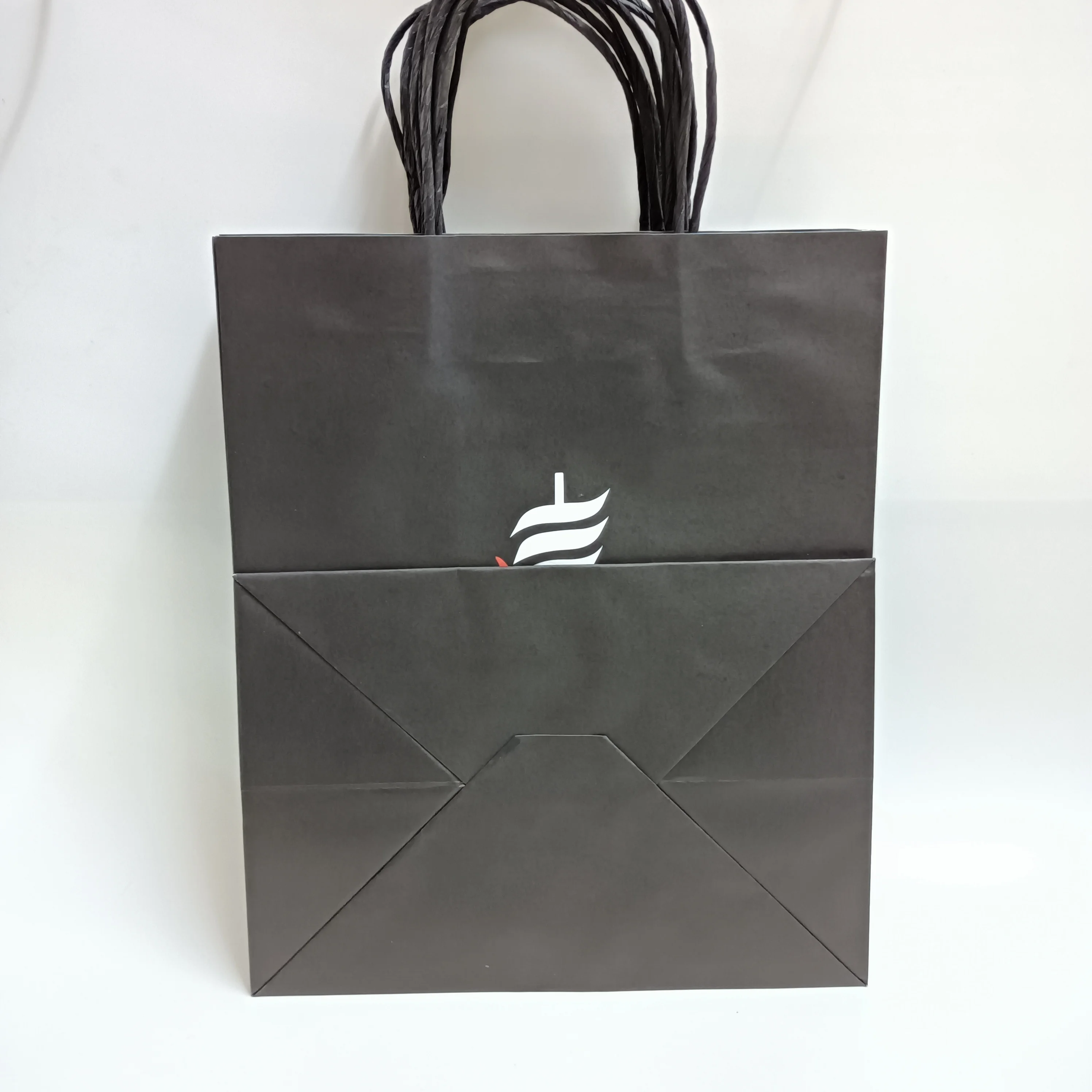 SP959 Cheap Brown Kraft Paper Bag with Twisted Handle Custom Logo printed food delivery bag for coffee takeaway