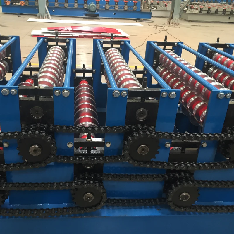 Combined double layer building material machinery steel tile roofing sheet roll forming machine