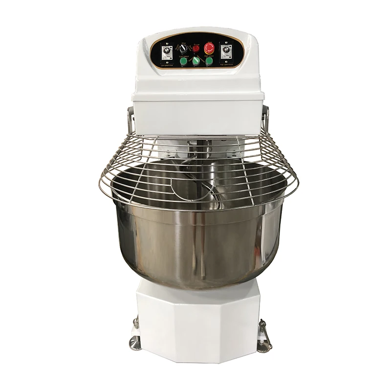 Food Processing Machinery Double Speeds Commercial 80L Spiral Dough Mixer for Mixing Flour Kneader