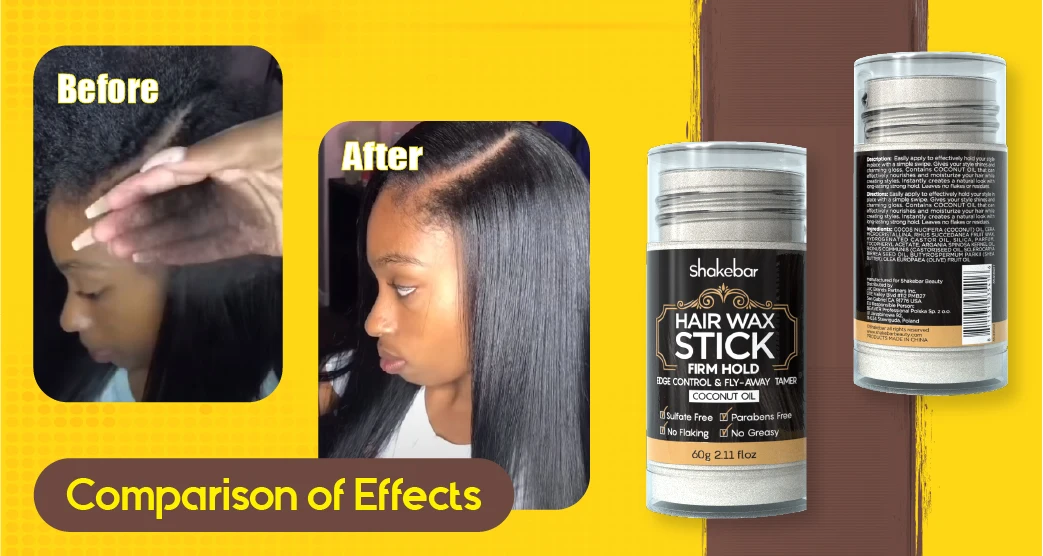 Shakebar Private Label Coconut Oil Nourishing Moisturizing Shine Styling Firm Hold Hair Wax Stick for African