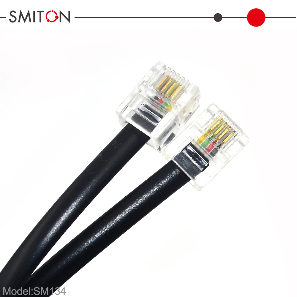6P4C Phone Cord RJ11 Modular Telephone Cable Cord Line