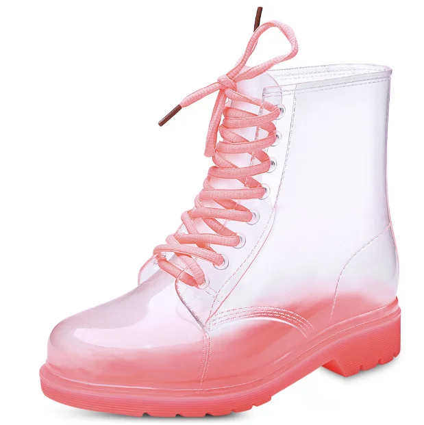 
Women Waterproof Fashion Boots PVC Shoes Silicone Wholesale Rainy Boots 