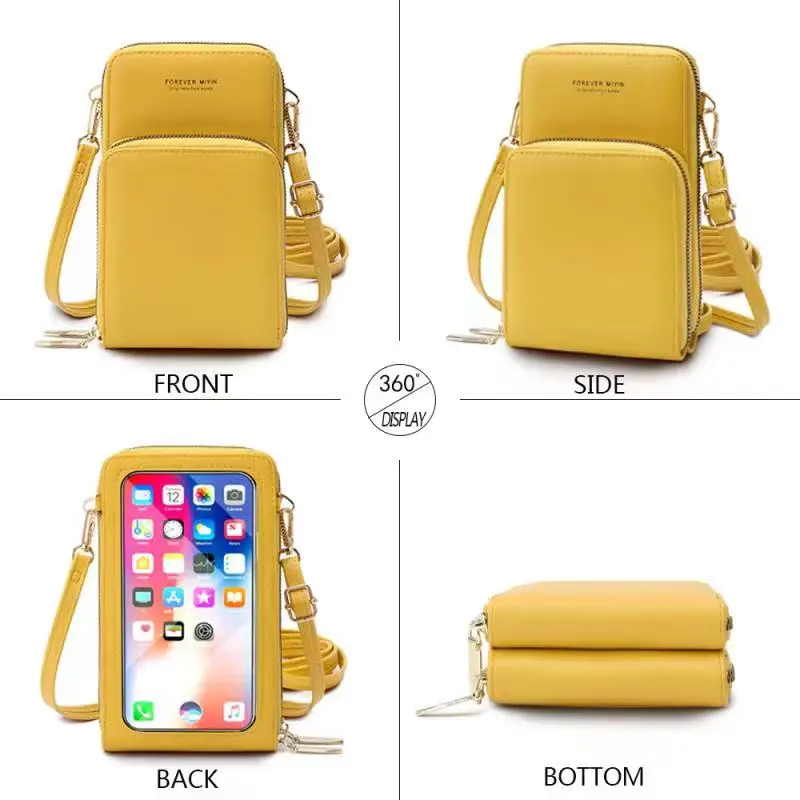 Умный чехол Carteras для плавательного телефона желтые кошельки из искусственной кожи мужской клатч радужного цвета Женский кошелек мобильного мини-сумочка
