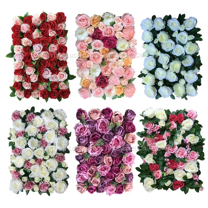 Artificial Decorative Flower Wall Panels for Wedding Stage Backdrop