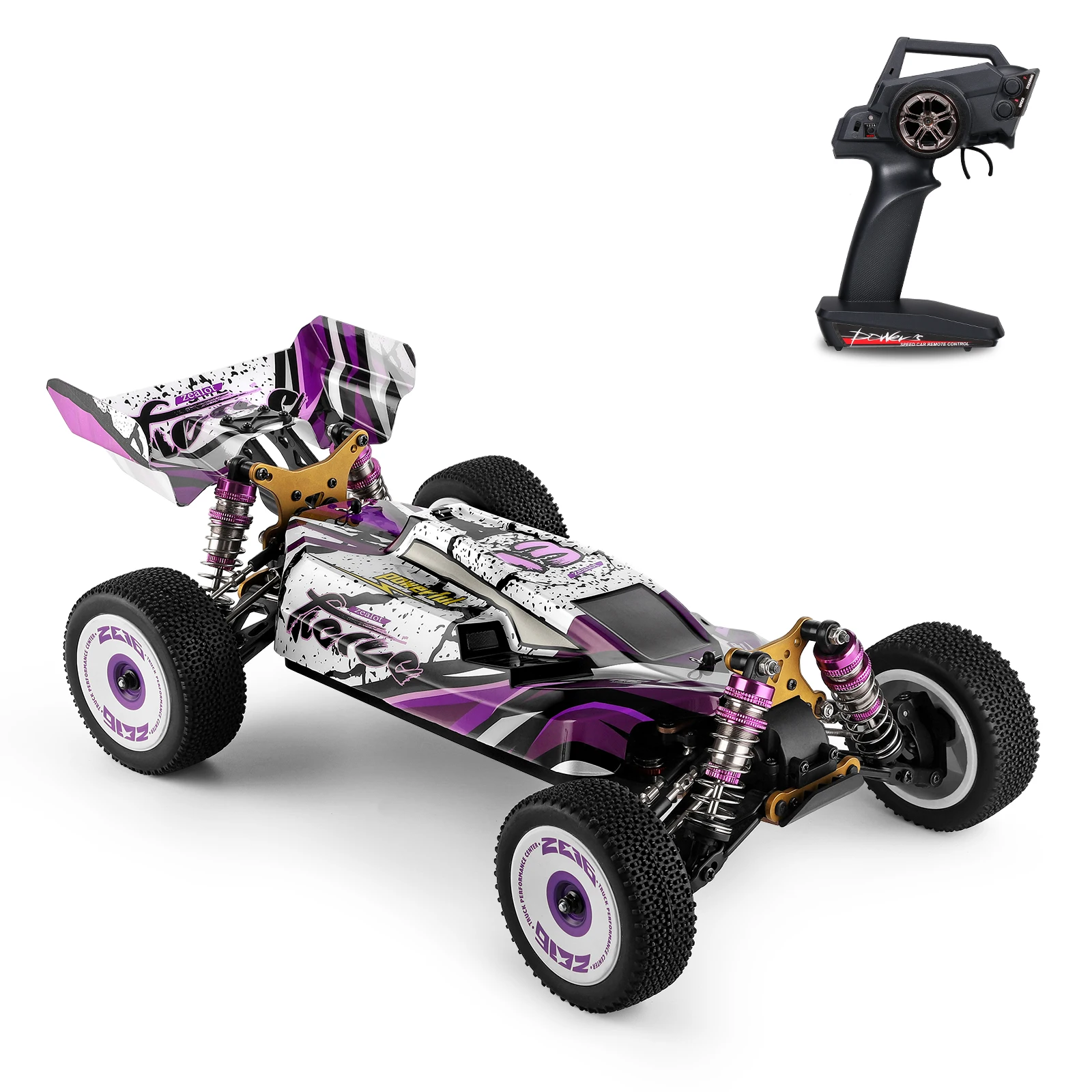 60km/h High Speed Racing Remote Control Car, 4WD Off-Road Buggy Drift RC Car RTR With Aluminum Alloy Chassis, Zinc Alloy Gear