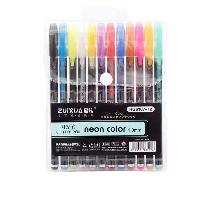 keas 48/36/24/12 Colors Gel Pens Set Glitter Gel Ink Pen for Adult Coloring Books Journals Drawing Doodling Art Markers