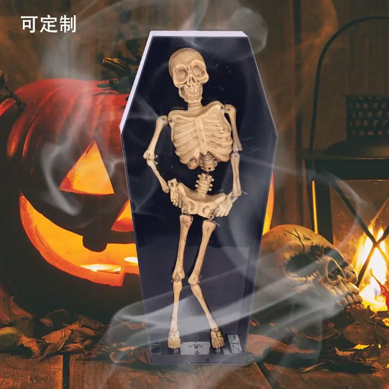 Halloween Haunted House Back Room bar Scary decorative props electric toys Light up coffins ghost toys