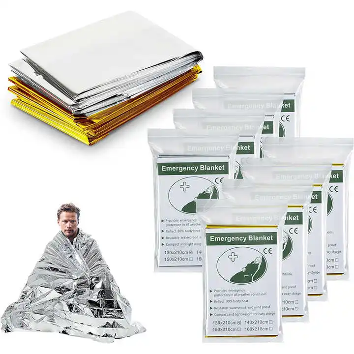 Wholesale Light Weight First Aid Rescue Survival Blanket Foil Emergency Mylar Blanket