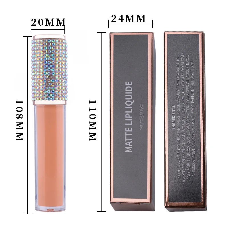 Private Label Waterproof Long Lasting Matte Liquide Makeup Lipstick Set Vegan Custom Lip Gloss Wholesale Bulk
