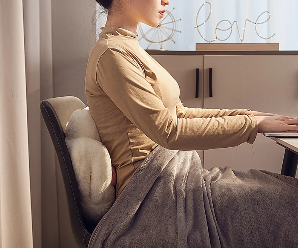 Dual-Purpose Cat Claw Car Pillow Quilt Plush Stuffed Animal Hand Warmer Office Nap Artifact Thicken Travel Pillow Logo Folding