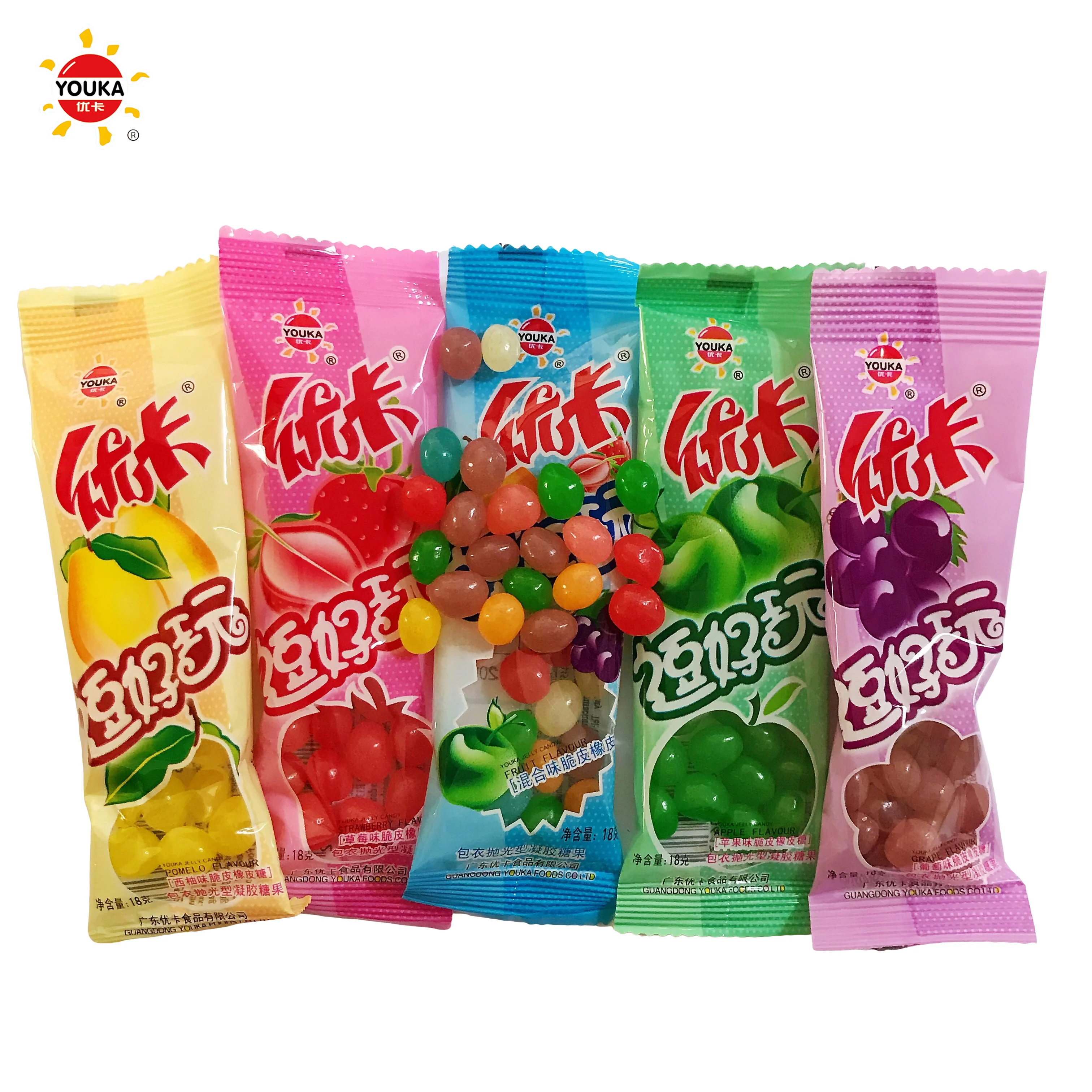 Fruit Flavours polished Bean Candy Halal Chewy Jelly Bean Candy