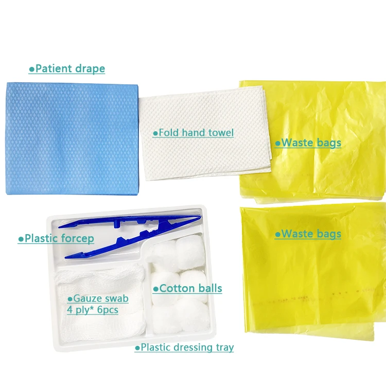 Chinese Manufacture Disposable Medical Wound Basic Dressing Kit