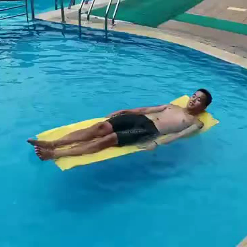 Factory direct ocean entertainment lake pool play foldable floating bed pads xpe foam floating water mat for swimming pool