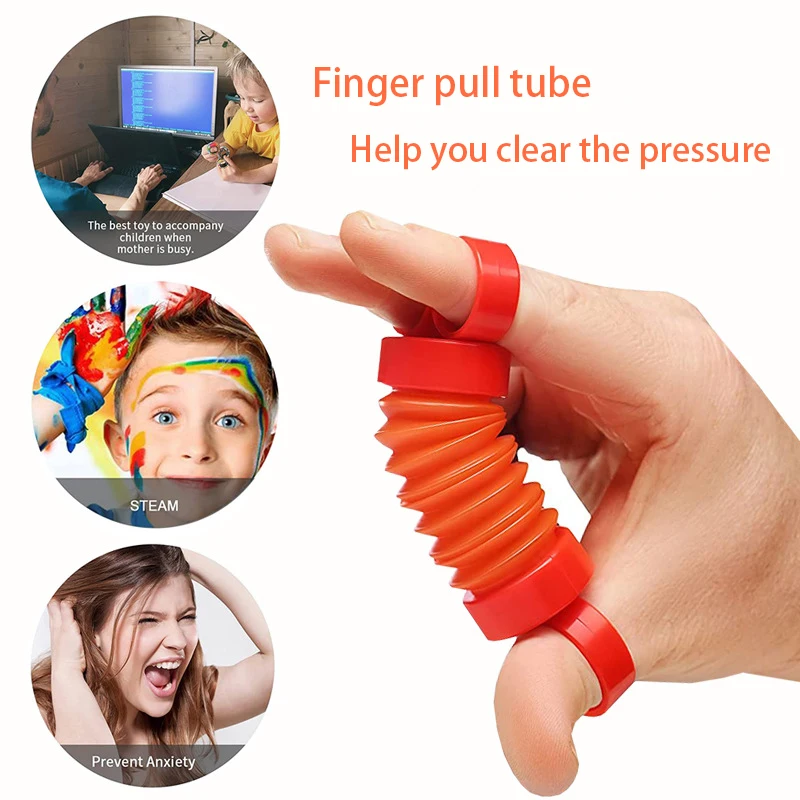 Rich Toys OEM Spielzeug Finger Telescopic Tube Kids Adult Squeeze Stress Relief Toys