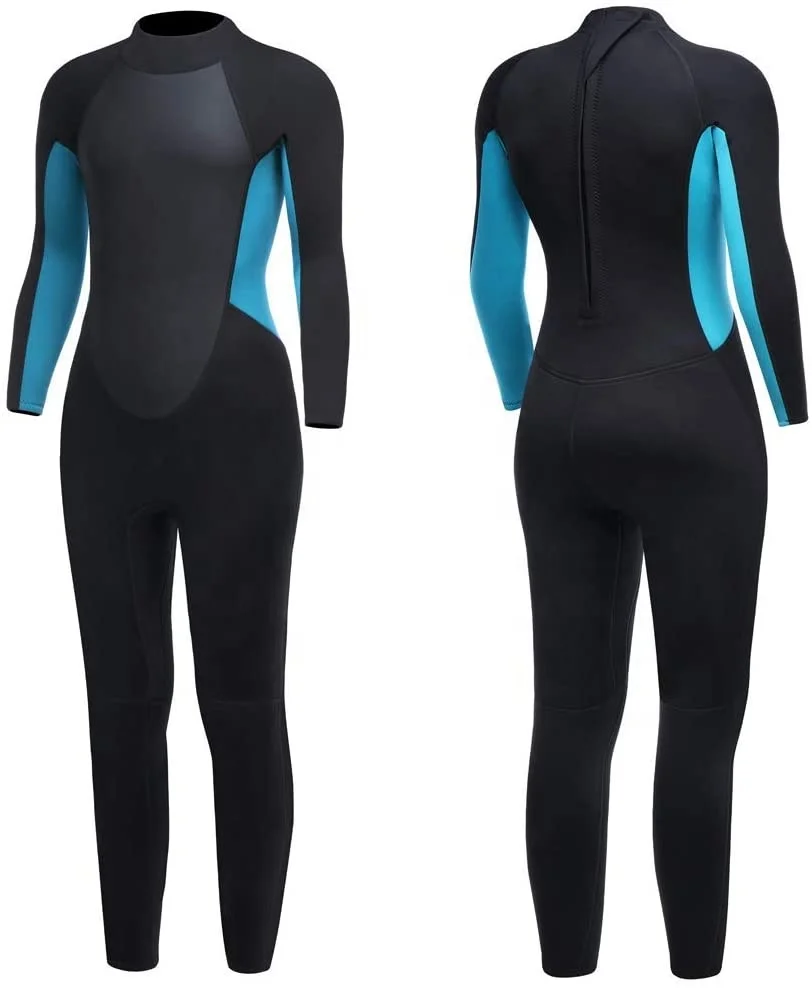 
Hot Sale 3mm Neoprene Wetsuit One-Piece Back Zip Wet suit Women Mens Diving Suit Surfing Wetsuit 