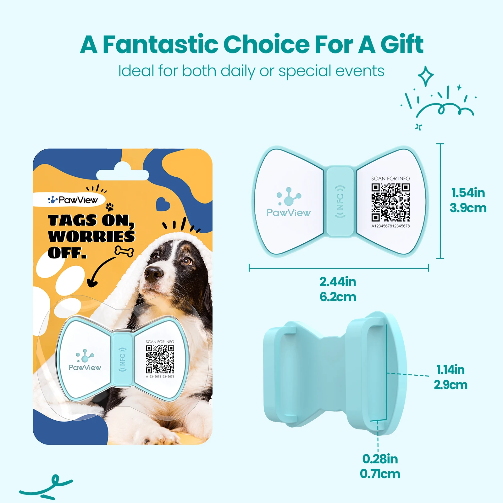 Pawview QR-Код силиконовый Pet Dog ID Tag персонализированное бесплатное приложение