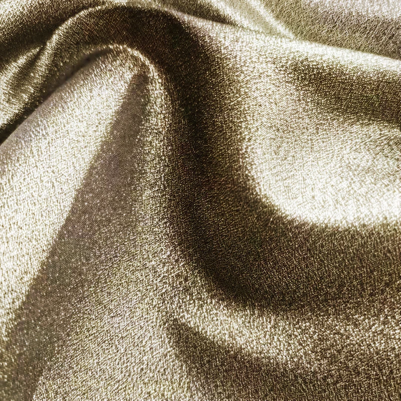 In stock polyester and polyamide fibre blend moss crepe fabric shiny crepe organza fabric for dressing up clothes