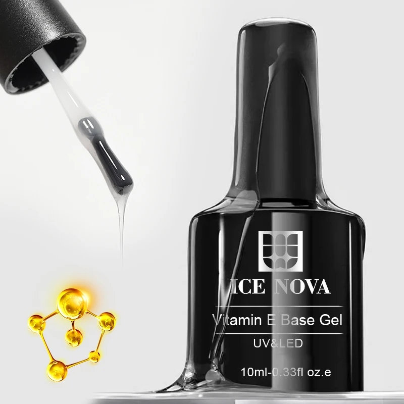 ICE NOVA Vitamin E Base Gel New Product Vitamin Rubber Base Gel Polish Customs Logo Base Coat