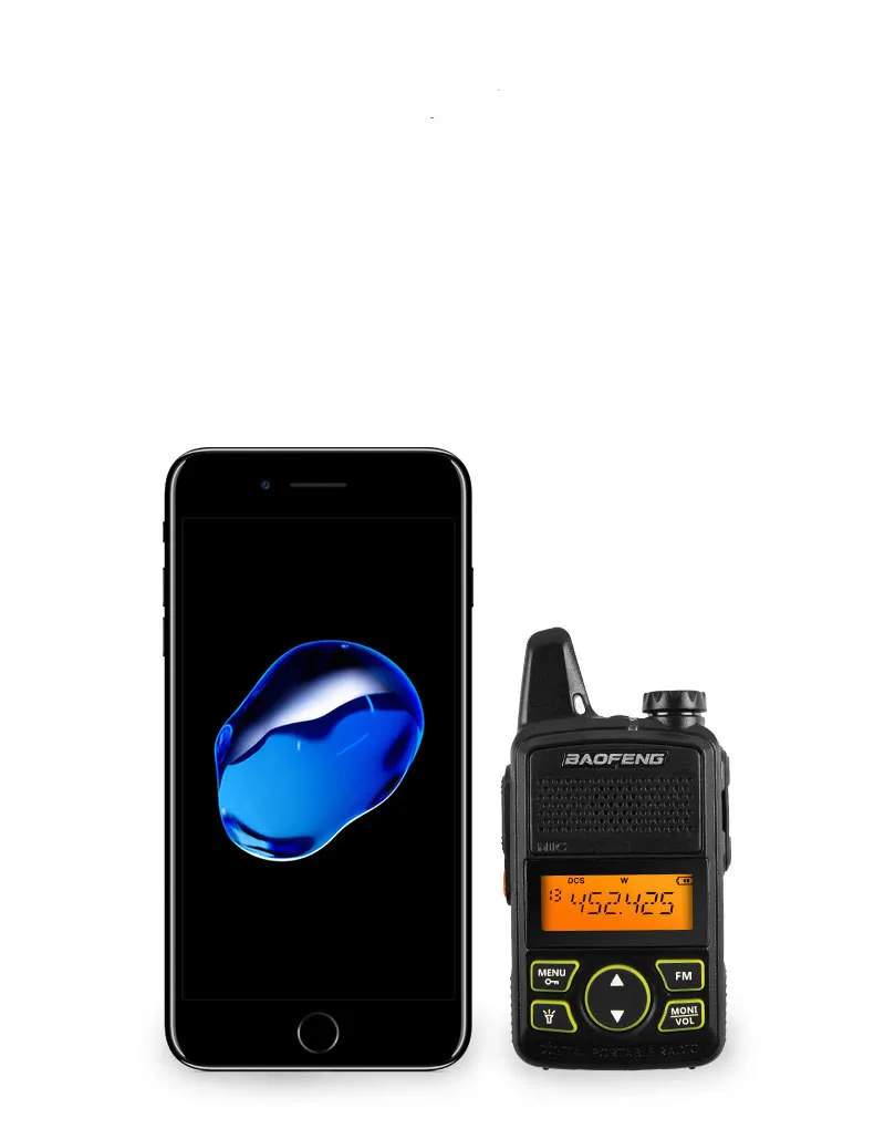 Portable FM radio receiver mini radio rechargeable baofeng walkie talkie with LED flashlight