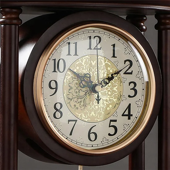 Chinese style solid wood desk clock retro creative table clocks vintage