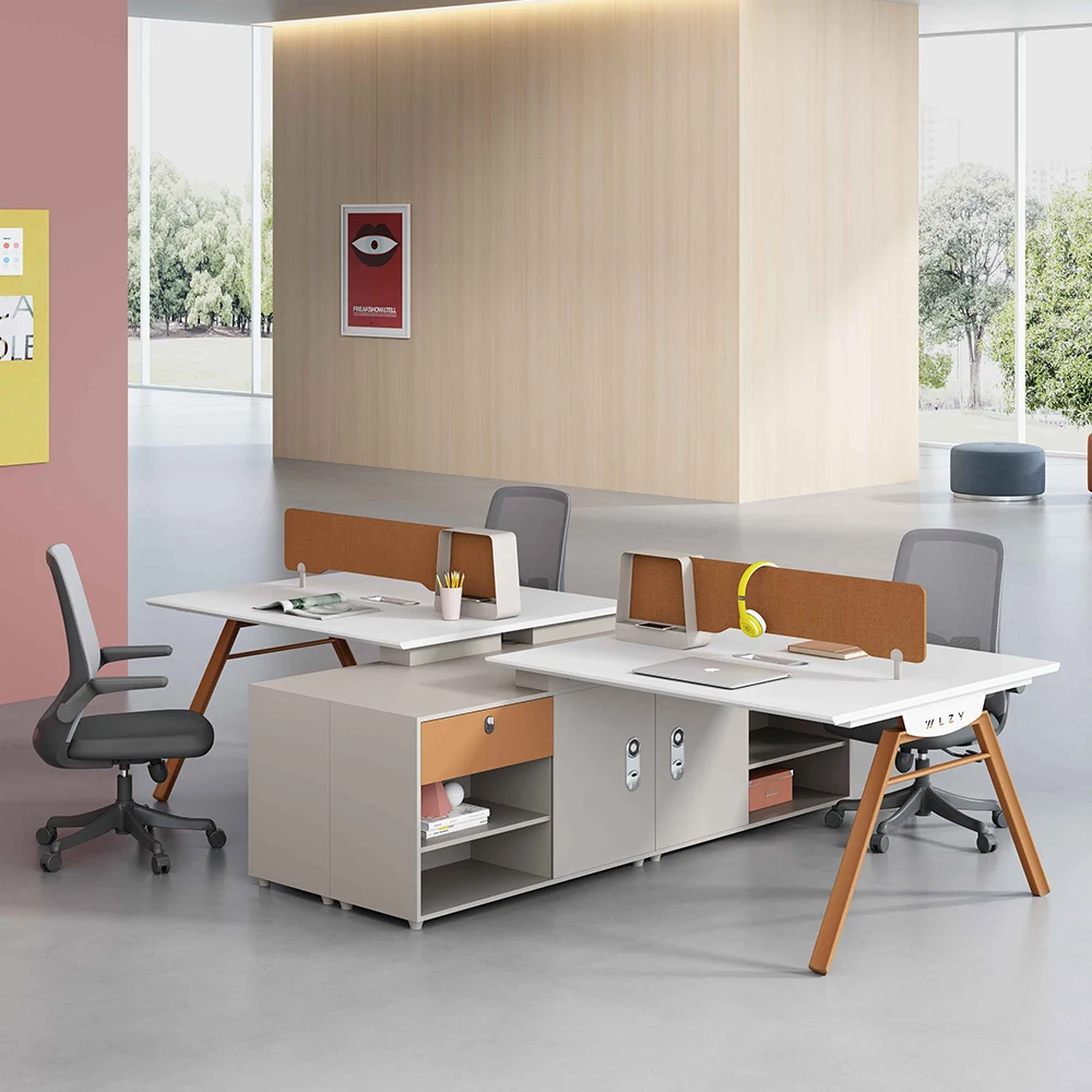 Factory Wholesale High Quality Staff Desk For 2 4 6 Person Workstations Cubical Office Divider Custom