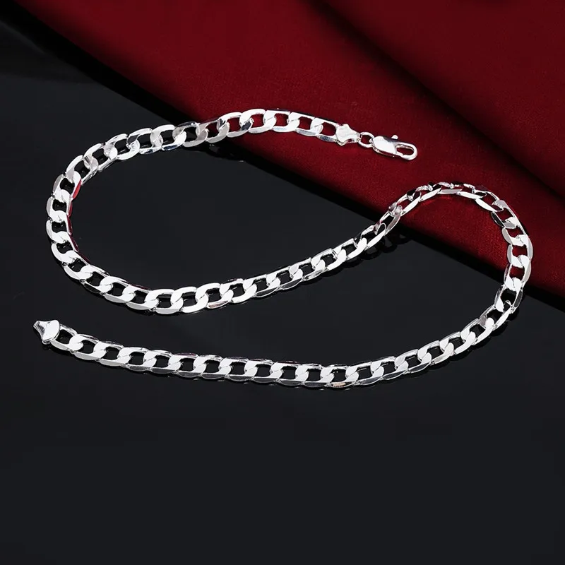 2021 wholesale fashion trendy Minimalist hip hop nickel free 925 sterling silver plated Cuba men chain necklace for gift