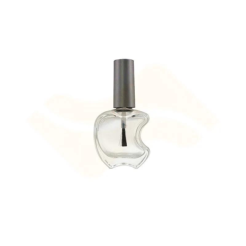 3ml 5ml 10ml heart shaped apple shaped clear glass nail polish oil bottle with cap and brush