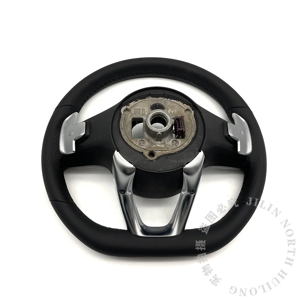 Customize Leather Perforated Leather Paddle Shifter Steering Wheel For Mercedes Benz